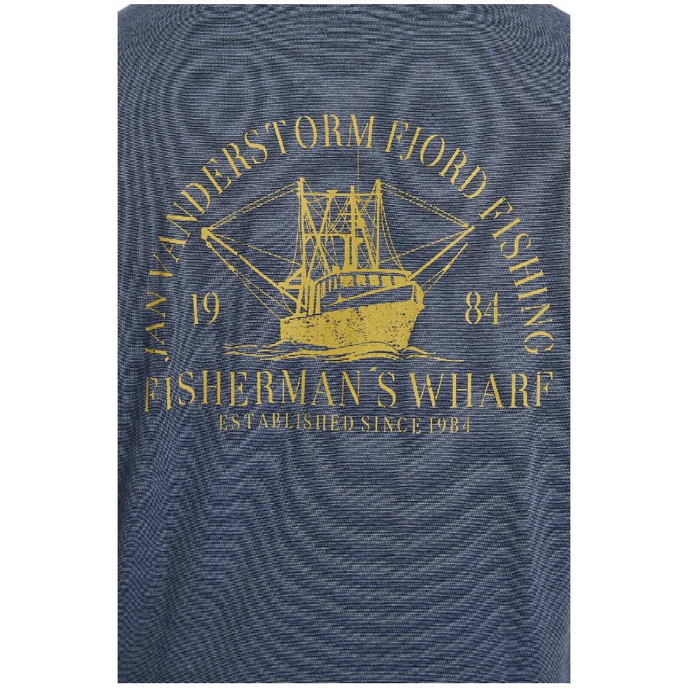Jan Vanderstorm T-Shirt BERNULF blau melange Sonderangebote