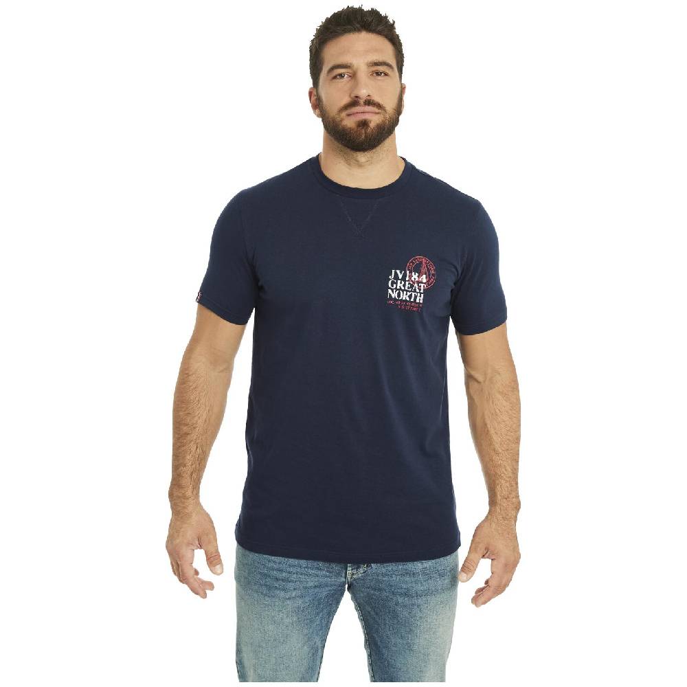Jan Vanderstorm Doppelpack T-Shirt ADEKE weiß dunkelblau Letzte 2 Tage