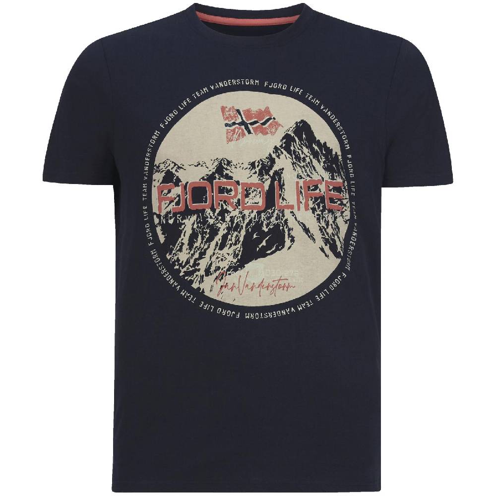 Jan Vanderstorm T-Shirt BENYAMIN dunkelblau 50% Rabatt mit kostenlosem Versand