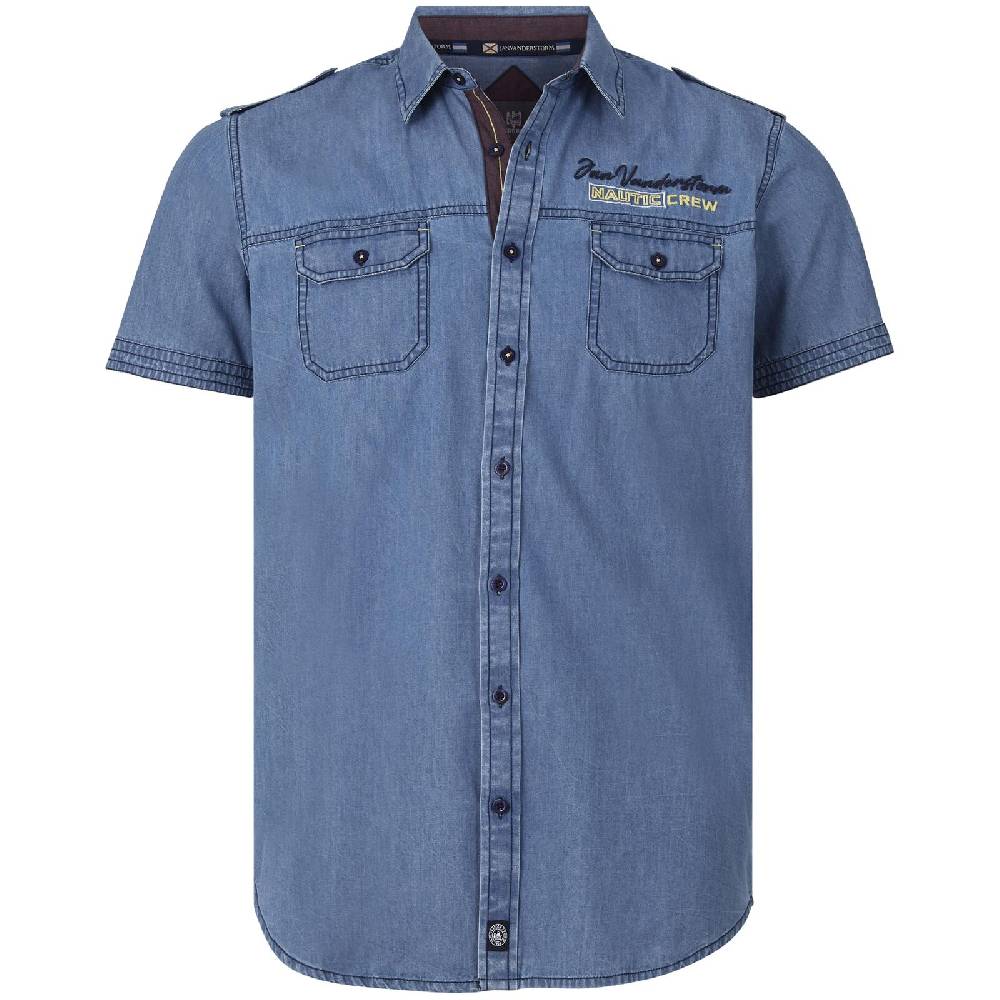 Jan Vanderstorm Jeanshemd LORENSIUS blau Clearance-Verkauf