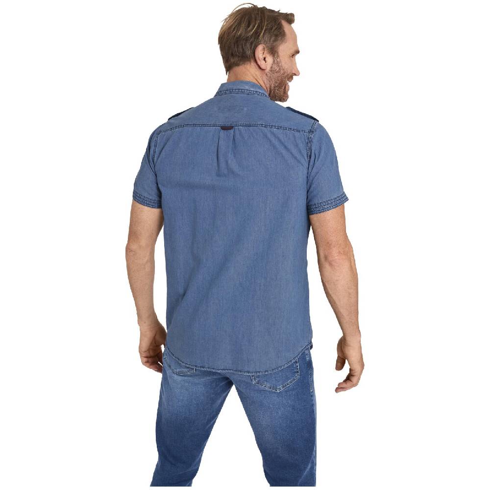 Jan Vanderstorm Jeanshemd LORENSIUS blau Clearance-Verkauf