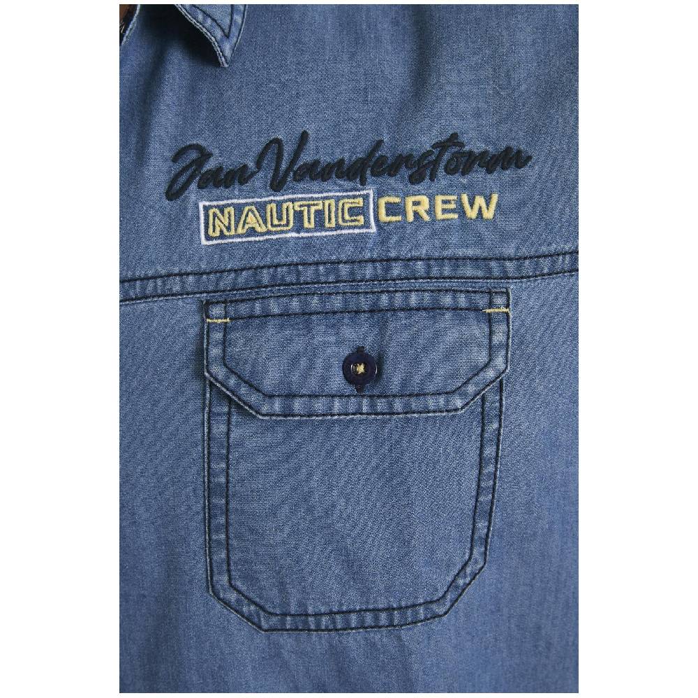 Jan Vanderstorm Jeanshemd LORENSIUS blau Clearance-Verkauf