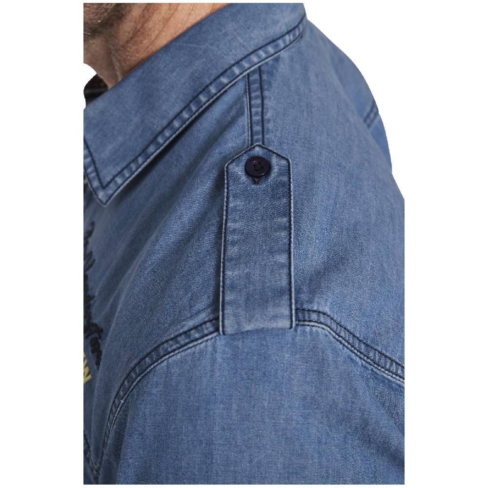 Jan Vanderstorm Jeanshemd LORENSIUS blau Clearance-Verkauf