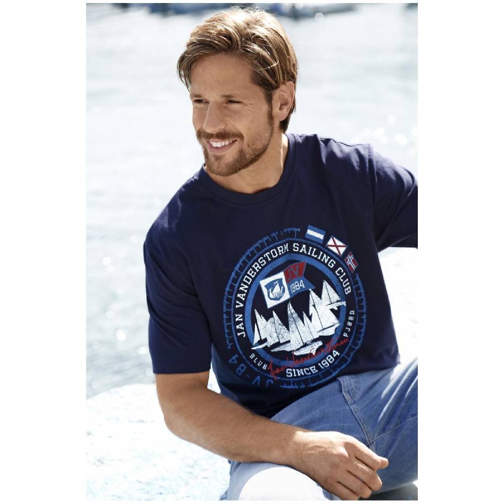 Jan Vanderstorm T-Shirt TERNO dunkelblau zollfrei