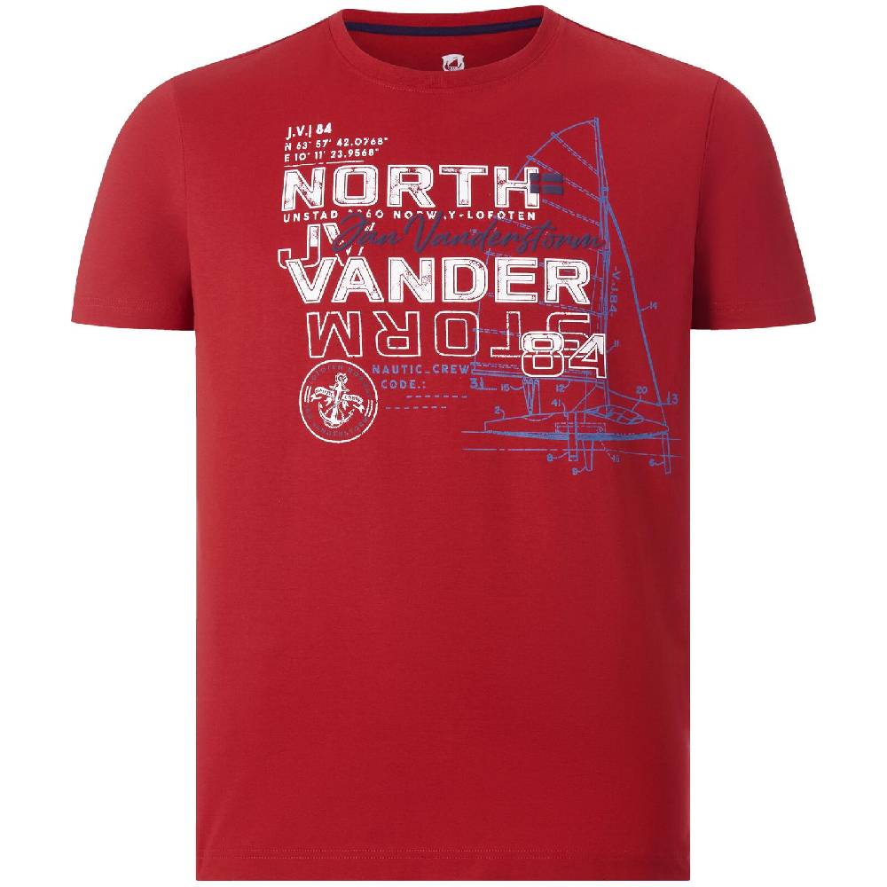 Jan Vanderstorm T-Shirt FRIMANN rot Schlussverkauf