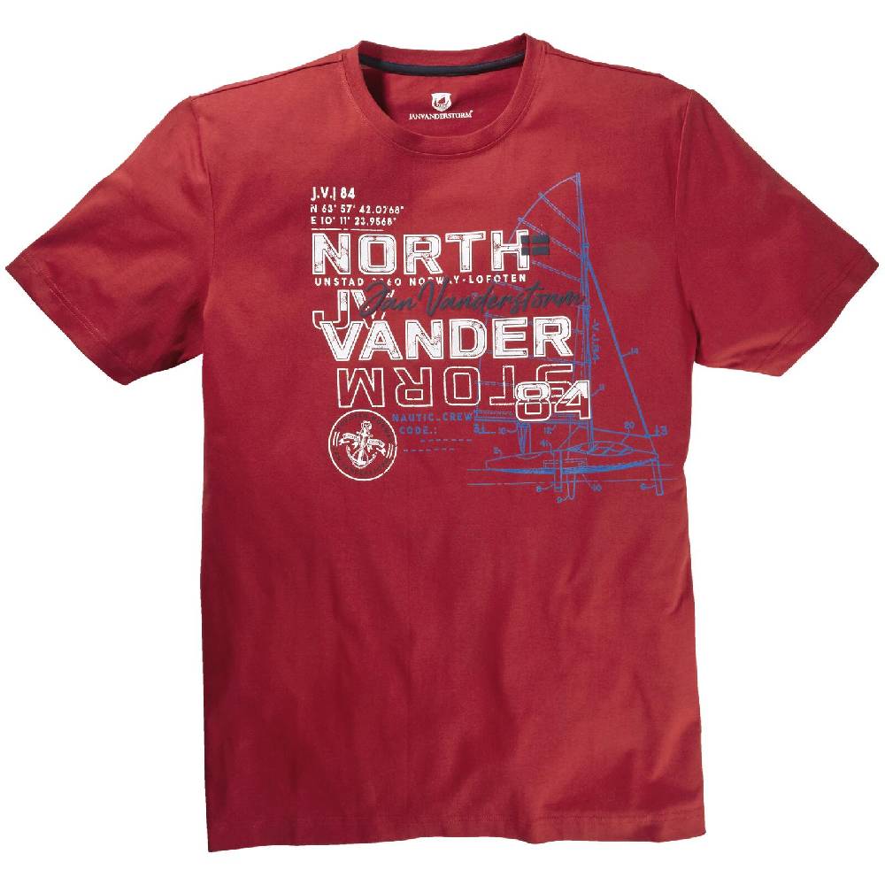 Jan Vanderstorm T-Shirt FRIMANN rot Schlussverkauf