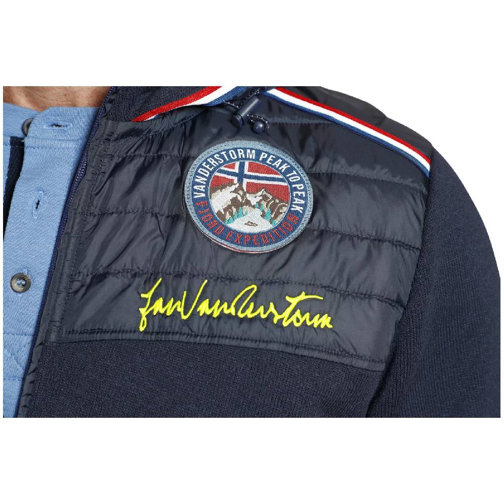 Jan Vanderstorm Strickfleecejacke STELLAN dunkelblau Letzte 2 Tage