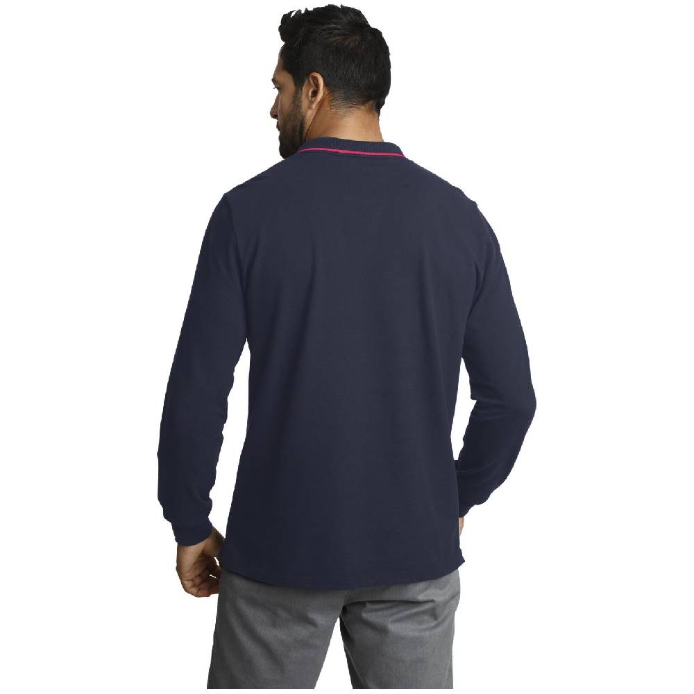 Jan Vanderstorm Langarm-Poloshirt ELLIS dunkelblau Bis zu 65% Rabatt