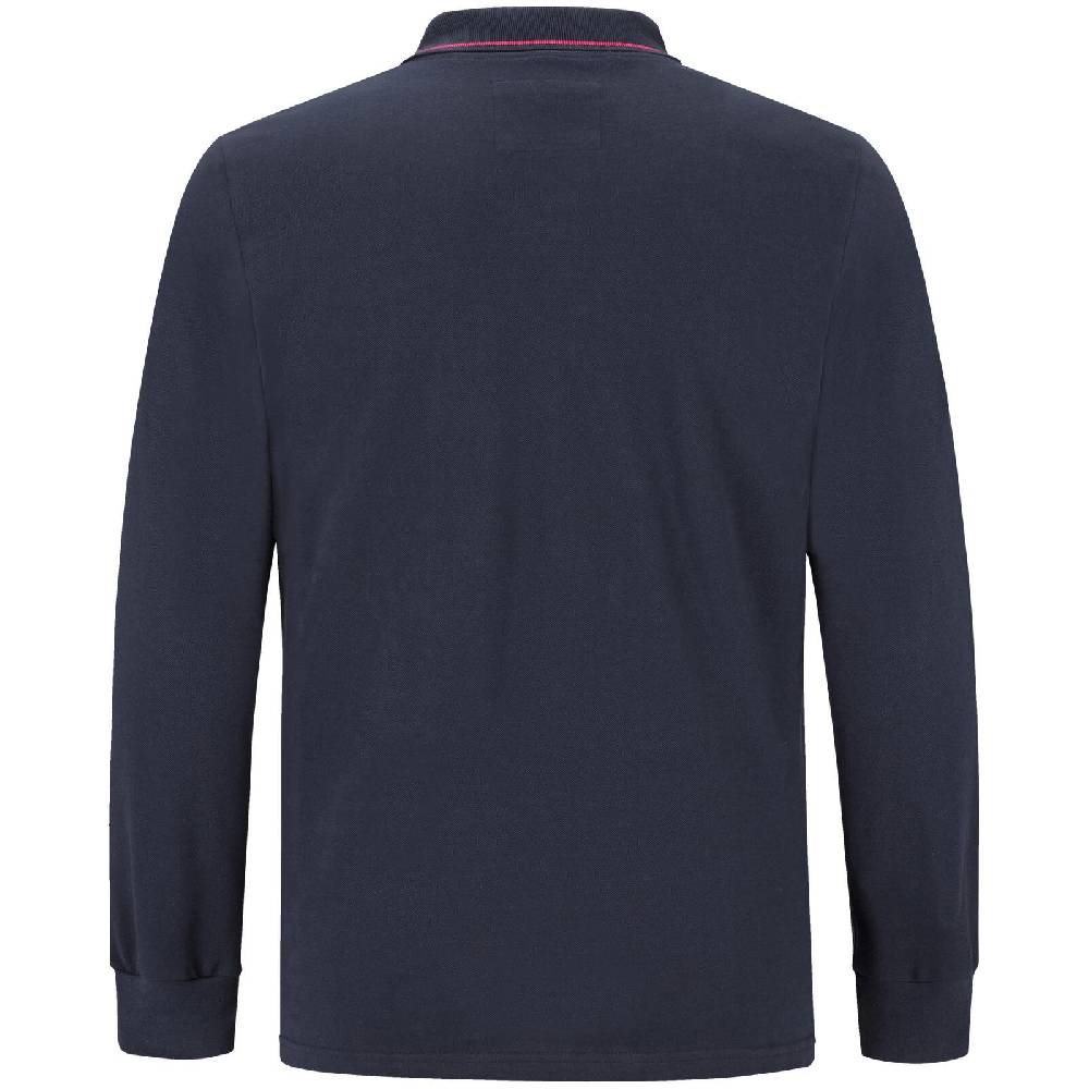Jan Vanderstorm Langarm-Poloshirt ELLIS dunkelblau Bis zu 65% Rabatt