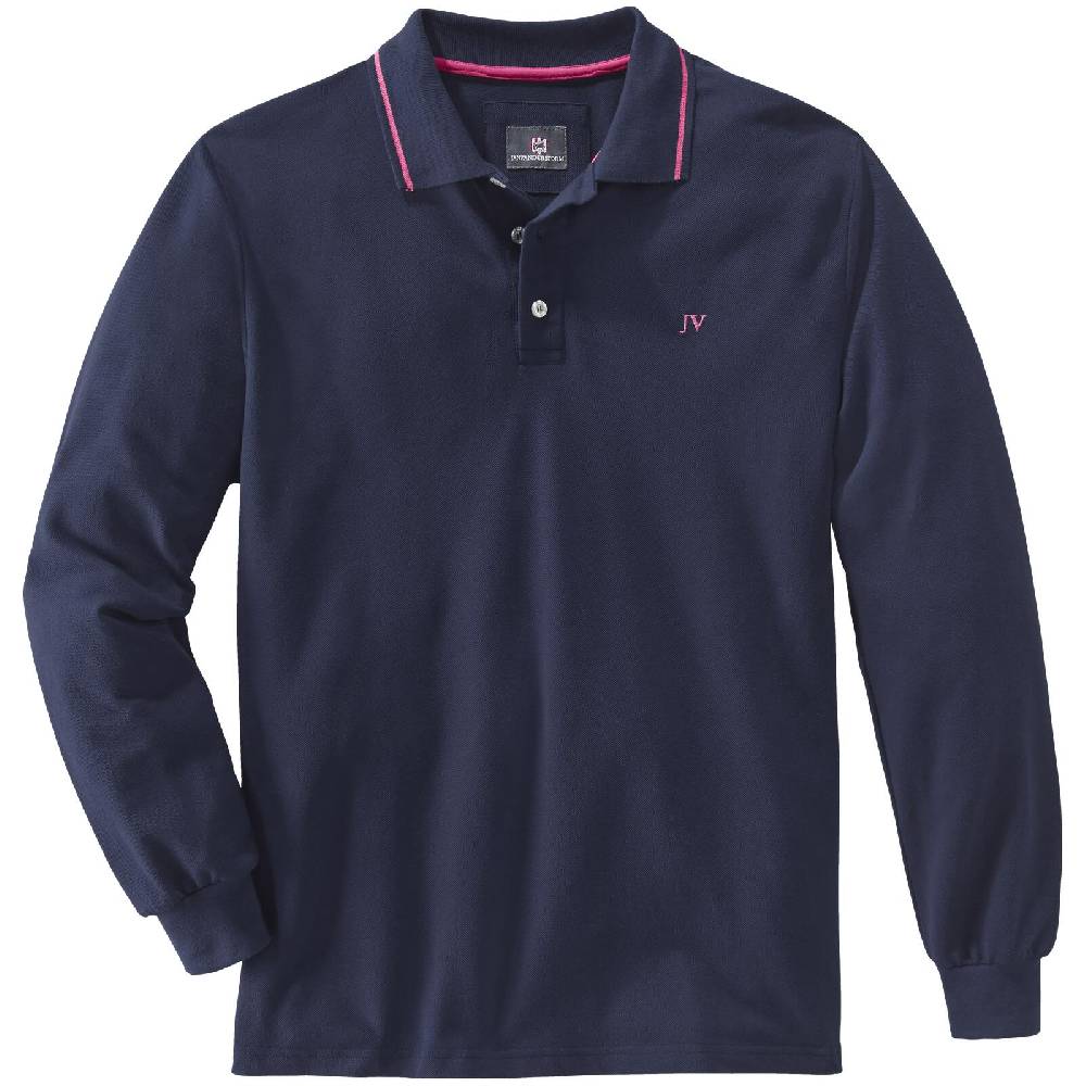 Jan Vanderstorm Langarm-Poloshirt ELLIS dunkelblau Bis zu 65% Rabatt