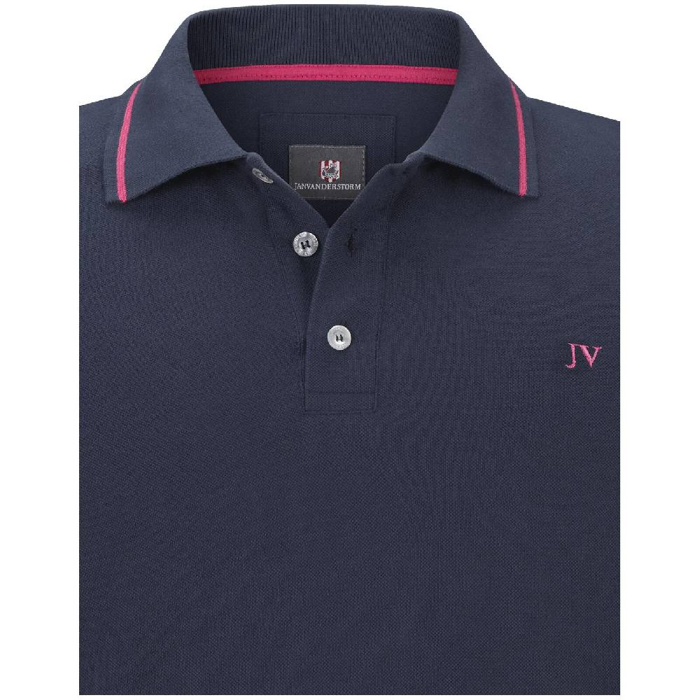 Jan Vanderstorm Langarm-Poloshirt ELLIS dunkelblau Bis zu 65% Rabatt
