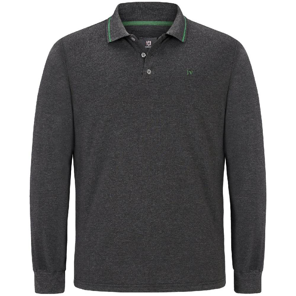 Jan Vanderstorm Langarm-Poloshirt ELLIS dunkelgrau Nur für heute