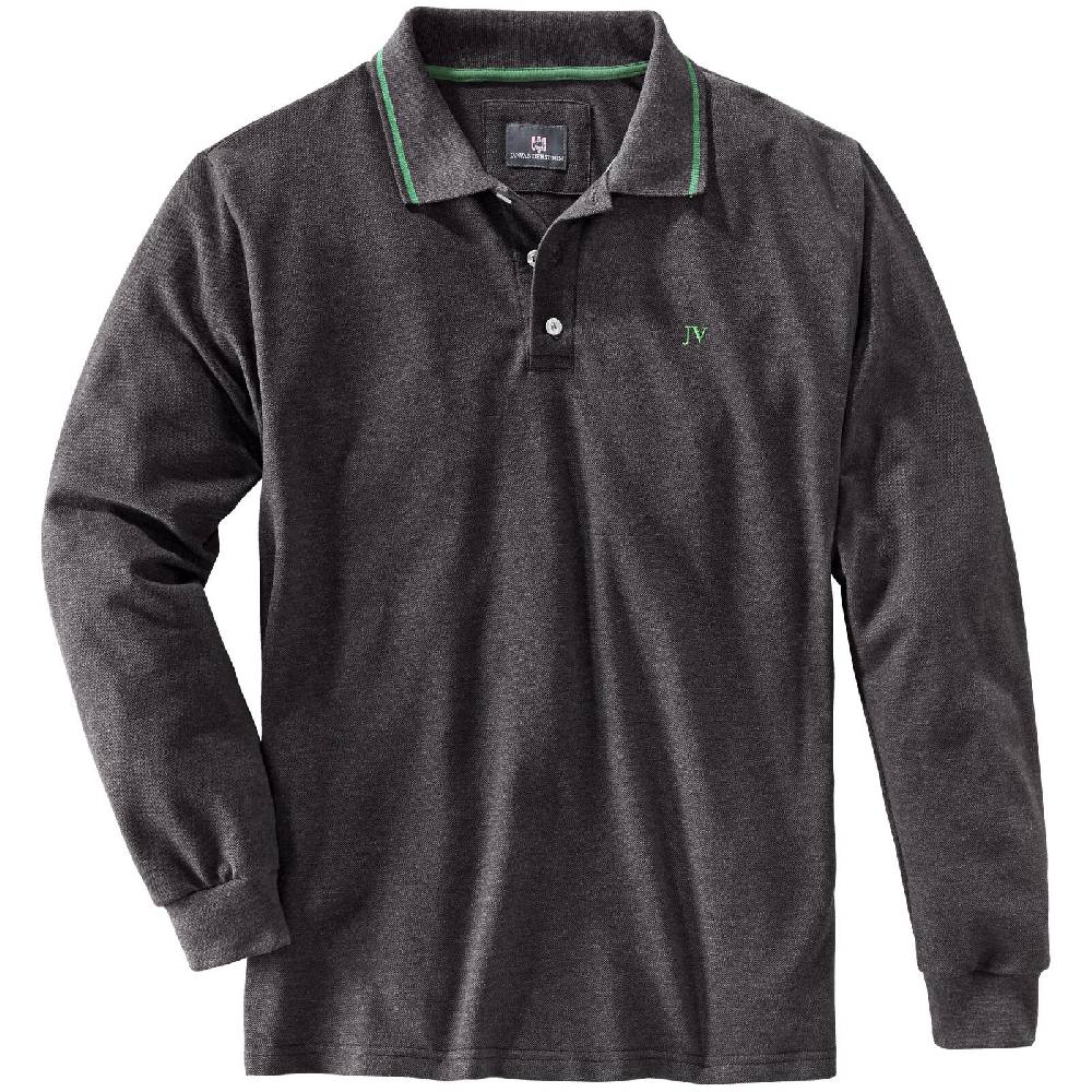 Jan Vanderstorm Langarm-Poloshirt ELLIS dunkelgrau Nur für heute