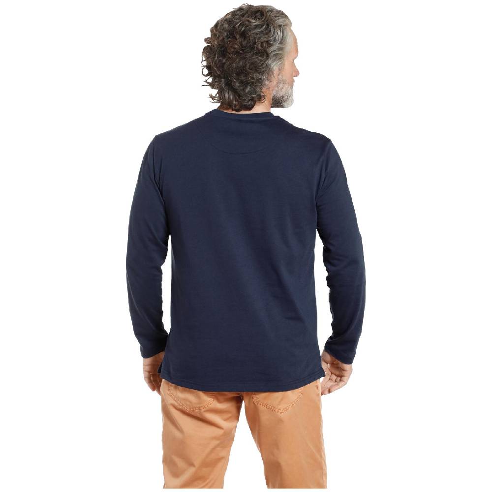 Jan Vanderstorm Langarmshirt ELION dunkelblau Nur noch ein Tag übrig