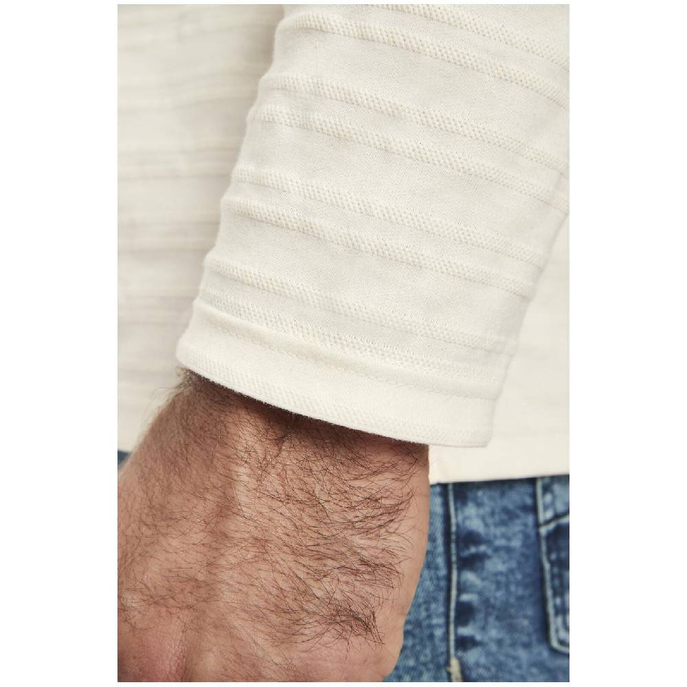 Jan Vanderstorm Langarm-Poloshirt AKILLES wollweiß Clearance-Verkauf