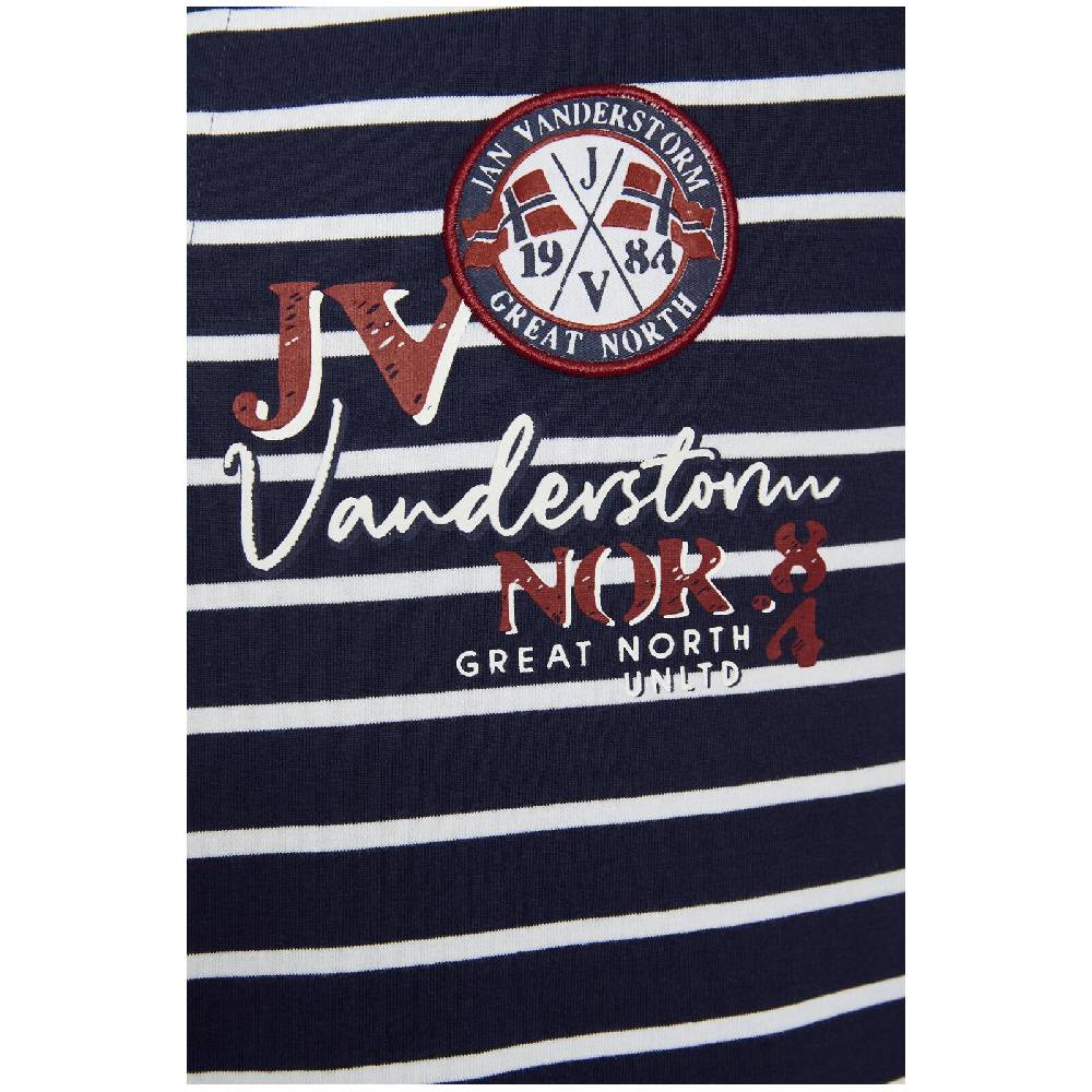 Jan Vanderstorm T-Shirt ARBOGAST dunkelblau gestreift Kostenloser Versand international