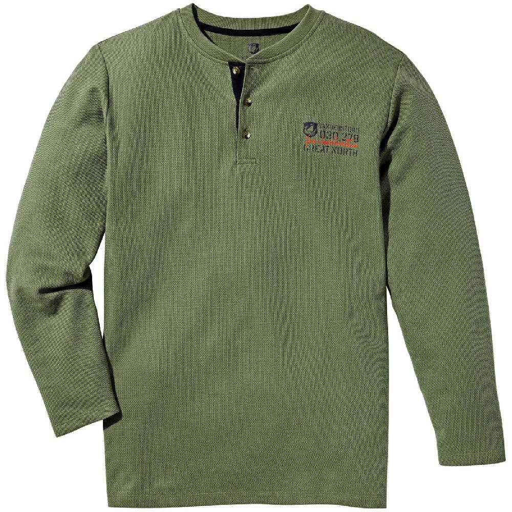 Jan Vanderstorm Langarmshirt IVOR oliv Preisnachlass
