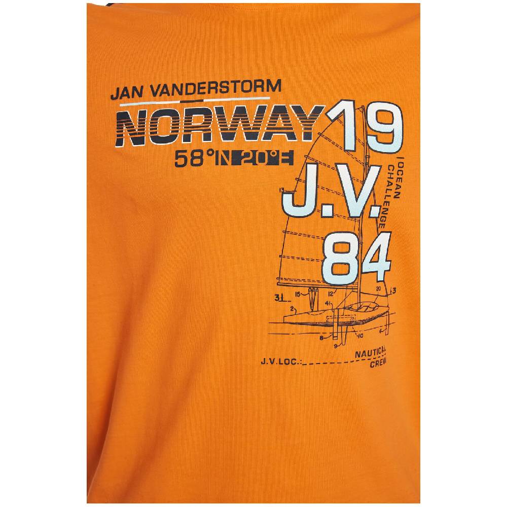 Jan Vanderstorm Langarmshirt BERTULI orange Vatertagsangebot