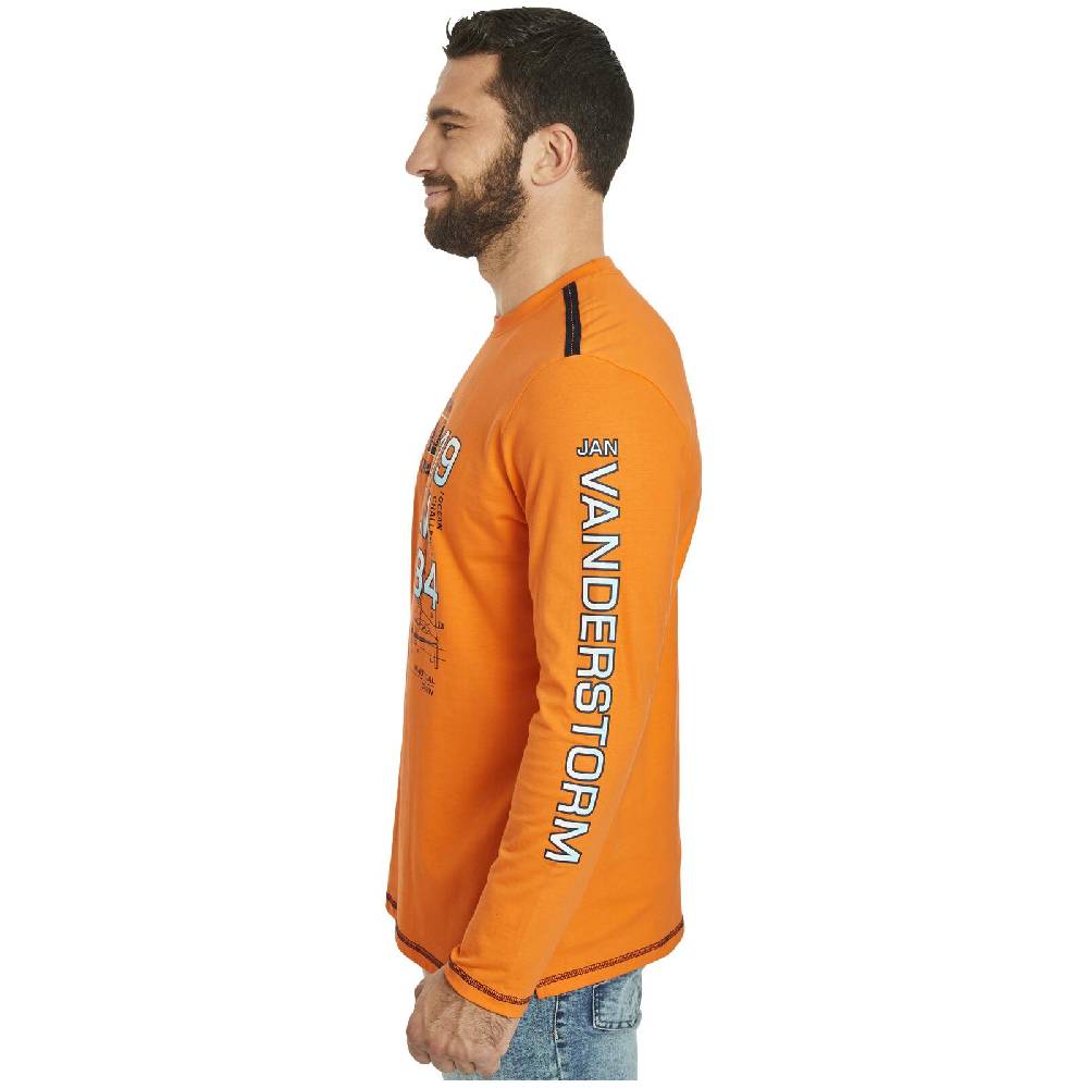 Jan Vanderstorm Langarmshirt BERTULI orange Vatertagsangebot
