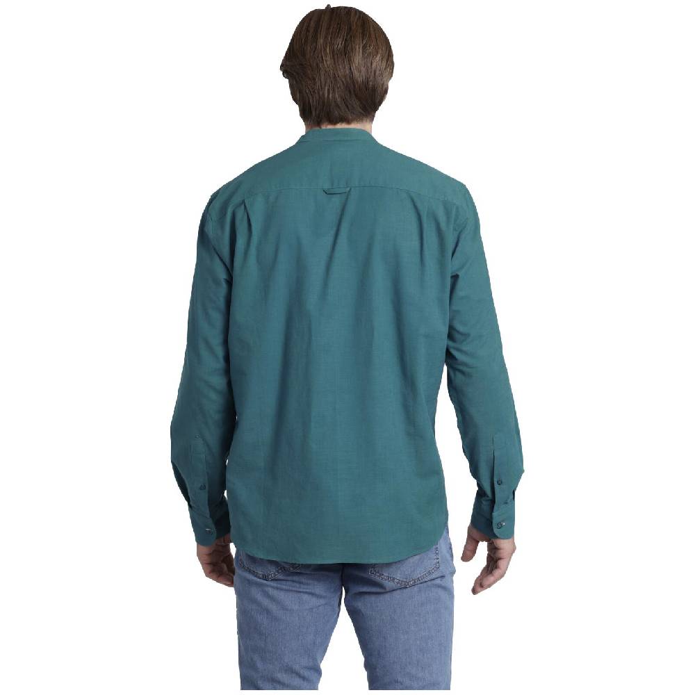 Jan Vanderstorm Stehkragenhemd KALLU petrol Top Angebot