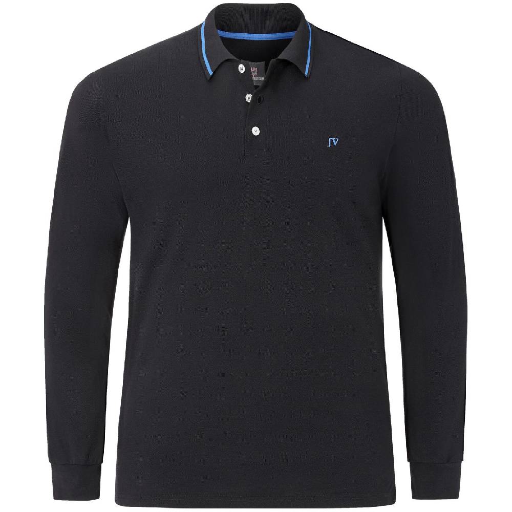 Jan Vanderstorm Langarm-Poloshirt ELLIS schwarz Neueste Mode