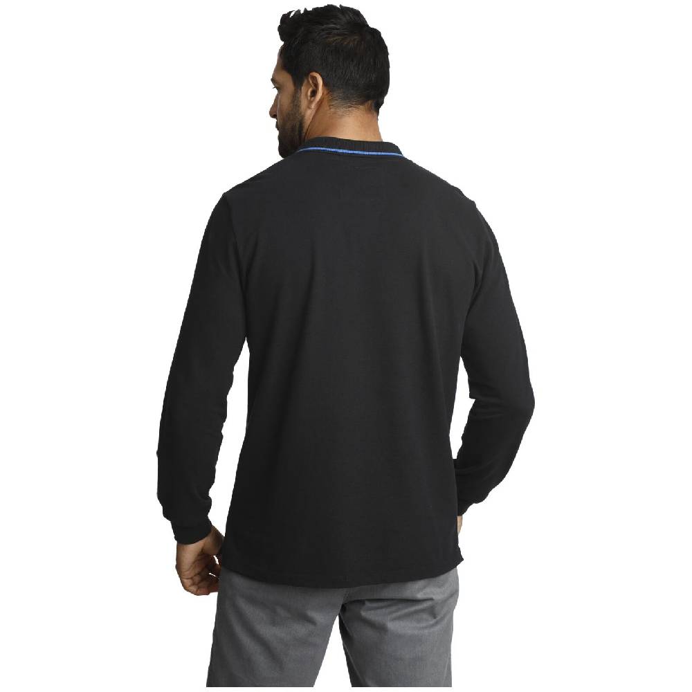 Jan Vanderstorm Langarm-Poloshirt ELLIS schwarz Neueste Mode