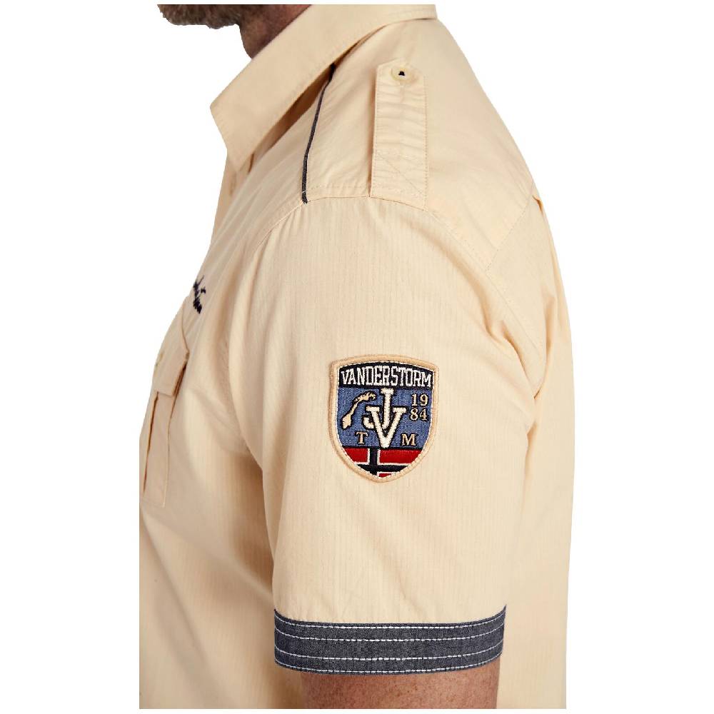 Jan Vanderstorm Kurzarmhemd SKIRNIR beige Saisonale Angebote