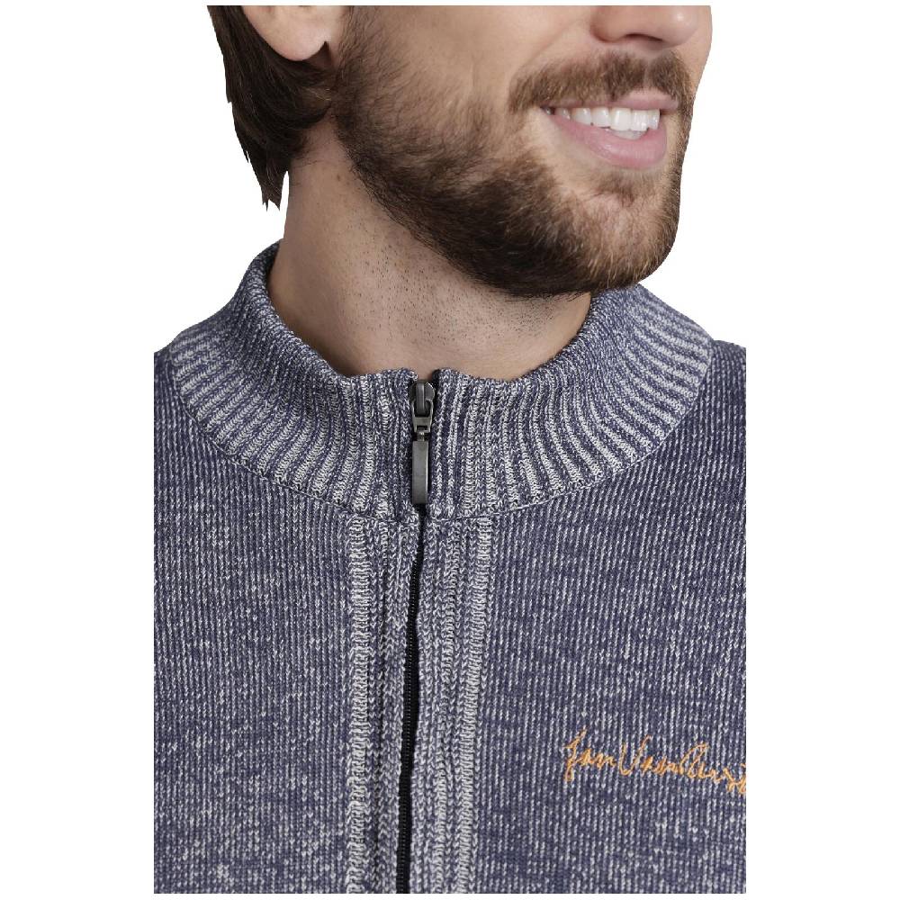 Jan Vanderstorm Strickjacke INGRABAN blau melange Tägliche Deals