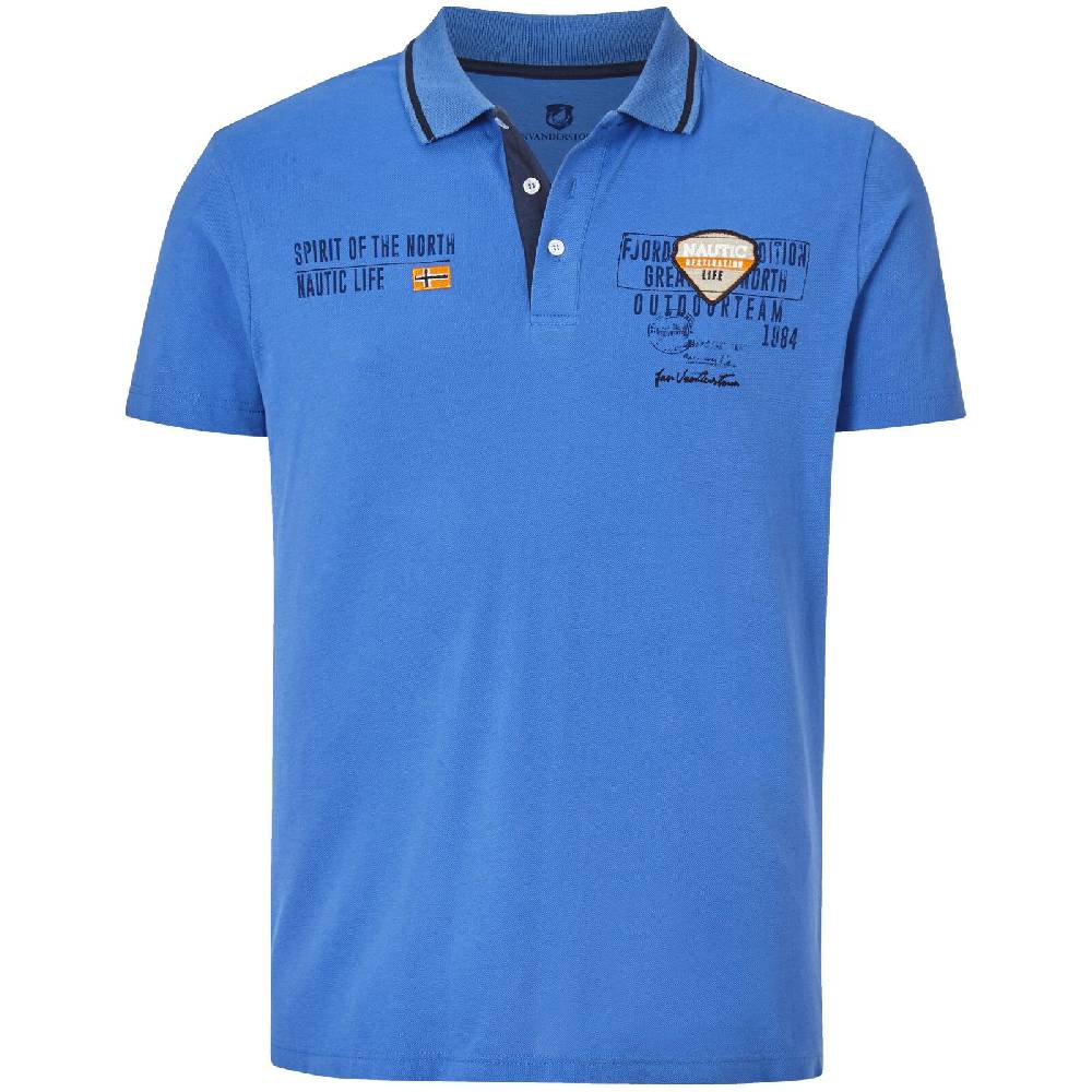 Jan Vanderstorm Poloshirt HALLFRED blau Riesige Ersparnisse