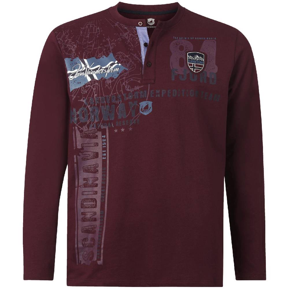 Jan Vanderstorm Sweatshirt FIONN dunkelrot VIP-Rabatte