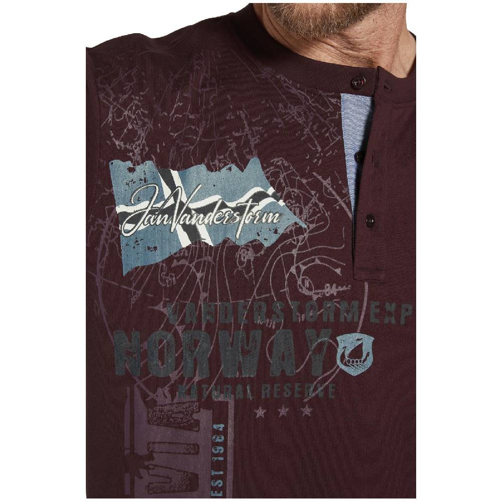 Jan Vanderstorm Sweatshirt FIONN dunkelrot VIP-Rabatte