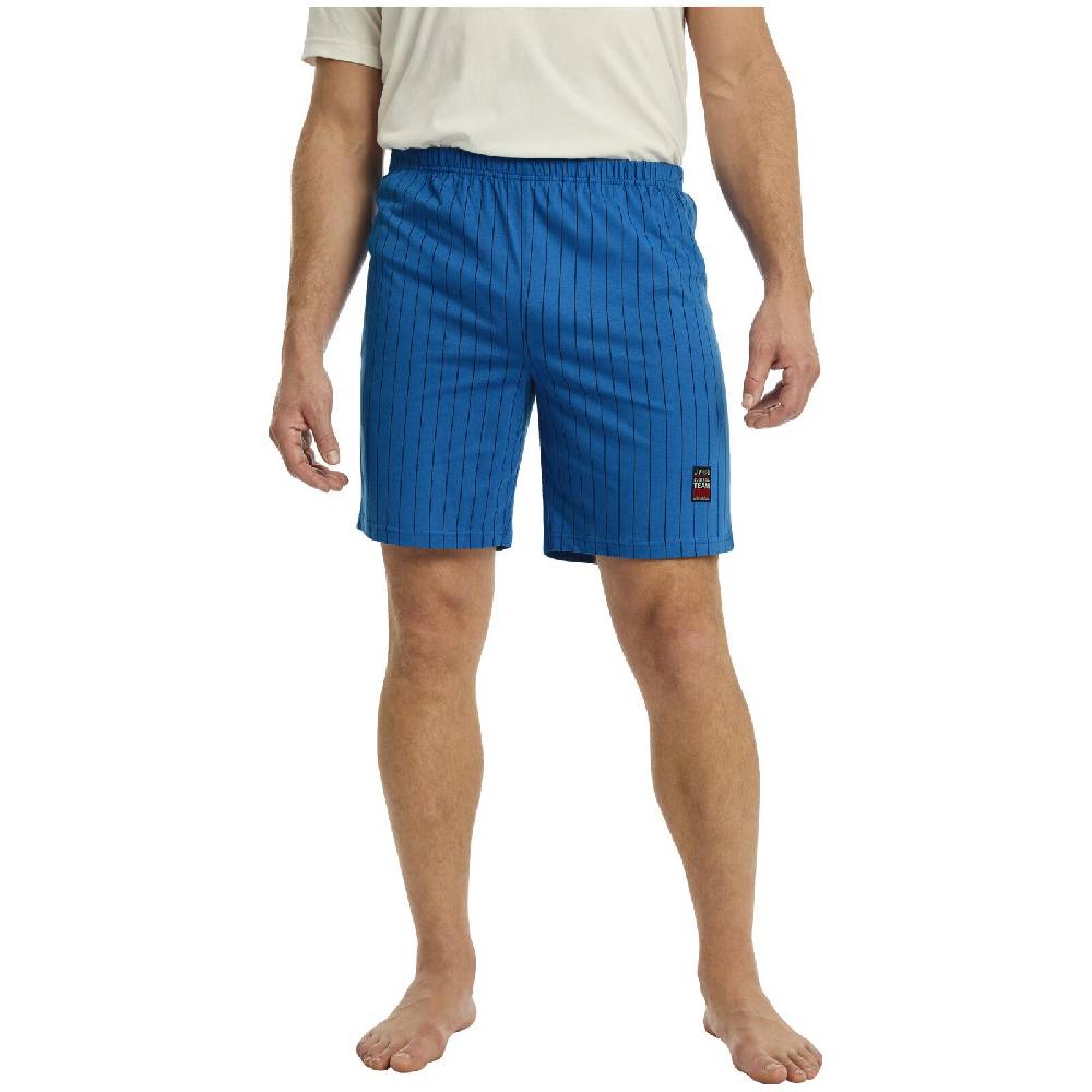 Jan Vanderstorm Kurze Schlafhose BARO royal blau gestreift Super Sparpreis