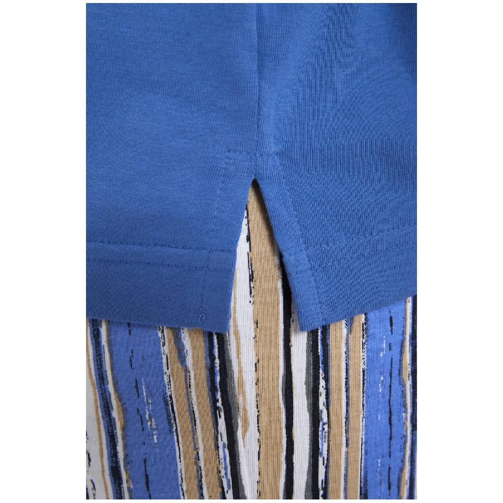Jan Vanderstorm Schlafanzug ANTOS royal blau gemustert Fabrik Onlineshop