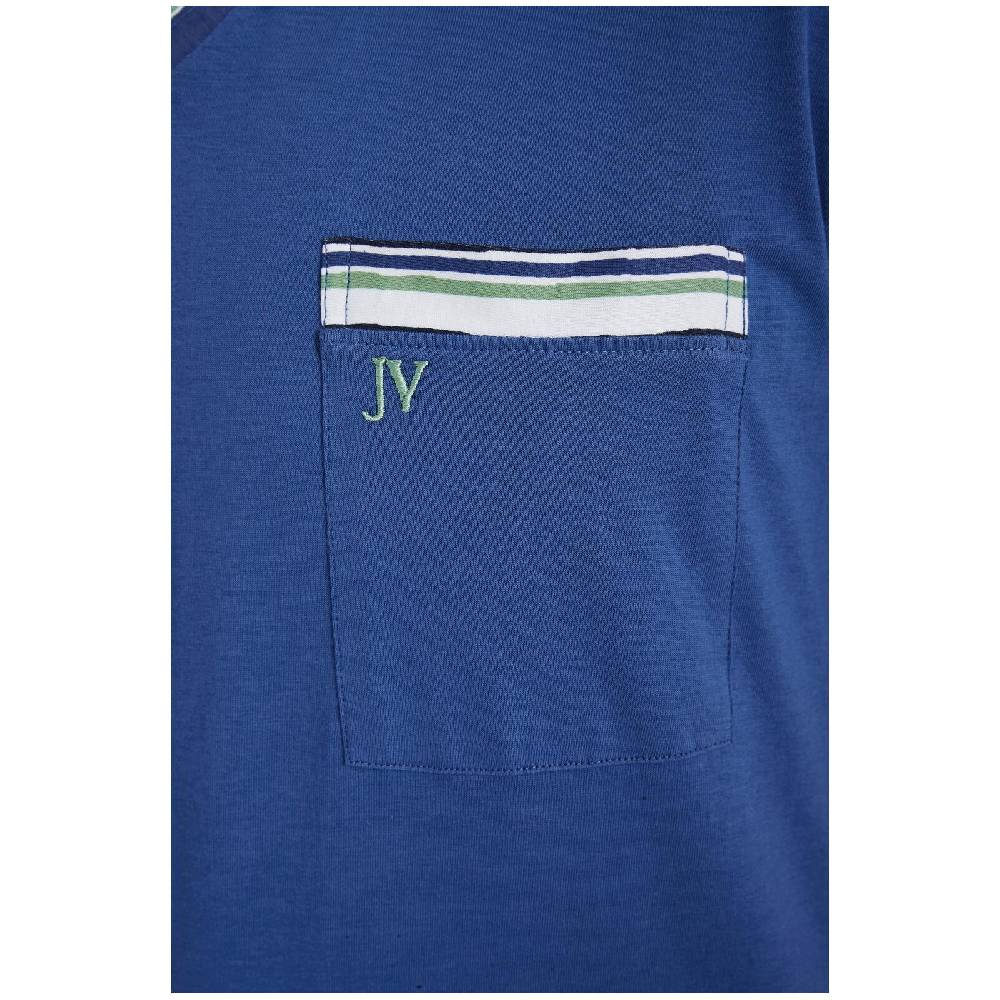 Jan Vanderstorm Kurzer Schlafanzug FREDSTEIN royal blau gemustert Online Shopping