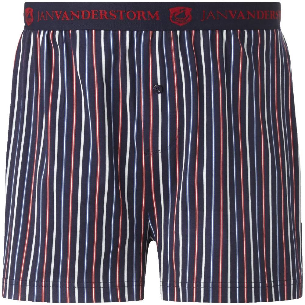 Jan Vanderstorm Boxershort ROOPI dunkelblau gestreift Preisnachlass
