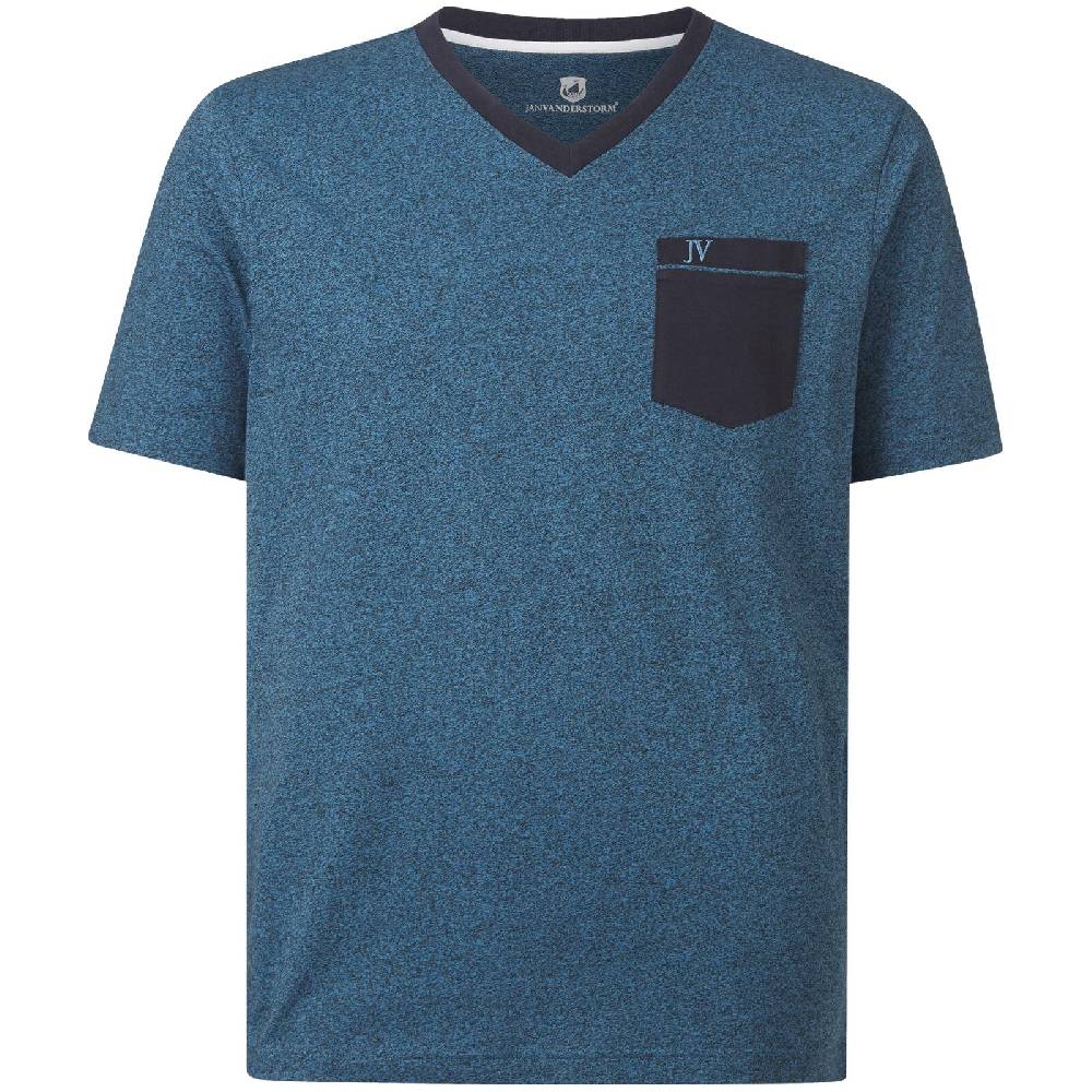 Jan Vanderstorm T-Shirt PARELI petrol melange Tägliche Deals