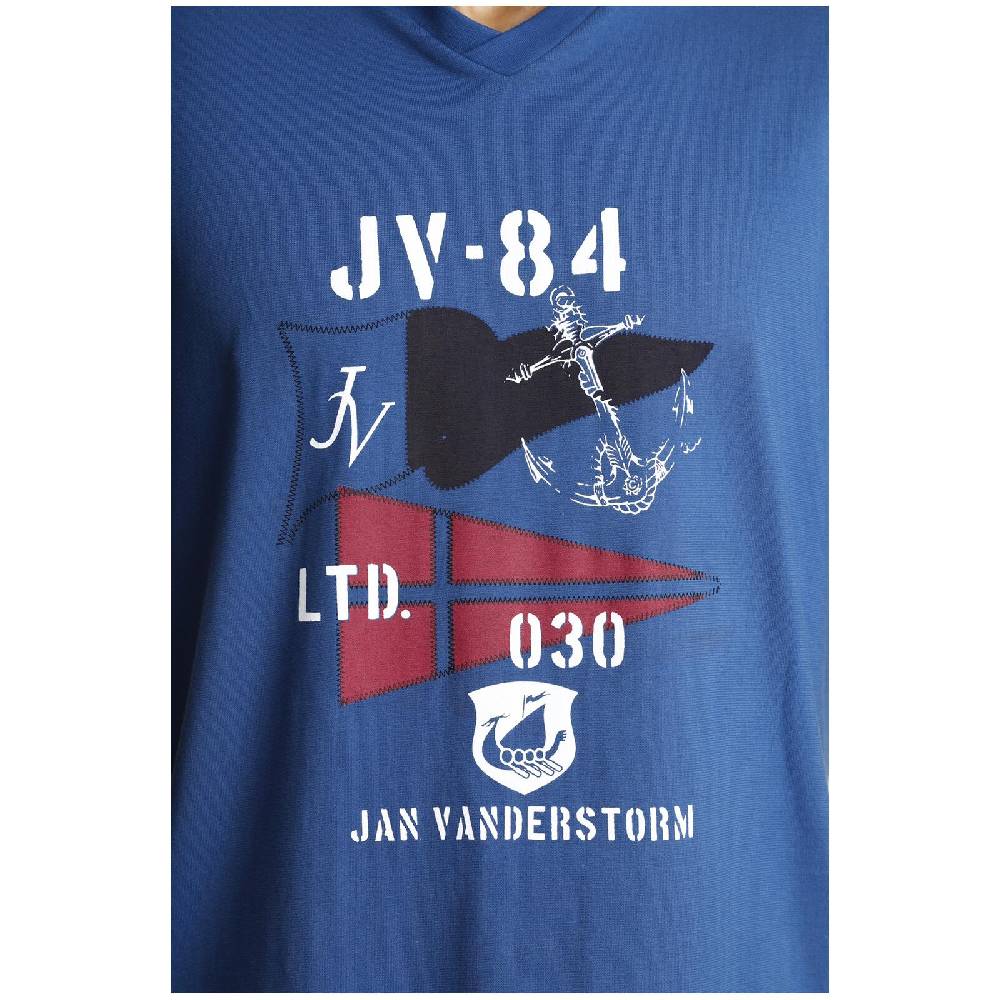 Jan Vanderstorm Kurzer Schlafanzug BENGT blau VIP-Rabatte