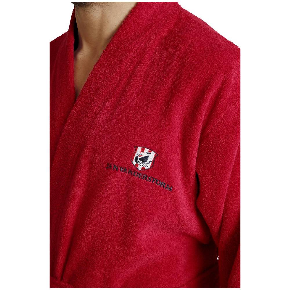 Jan Vanderstorm Bademantel JANNING rot Super Sparpreis