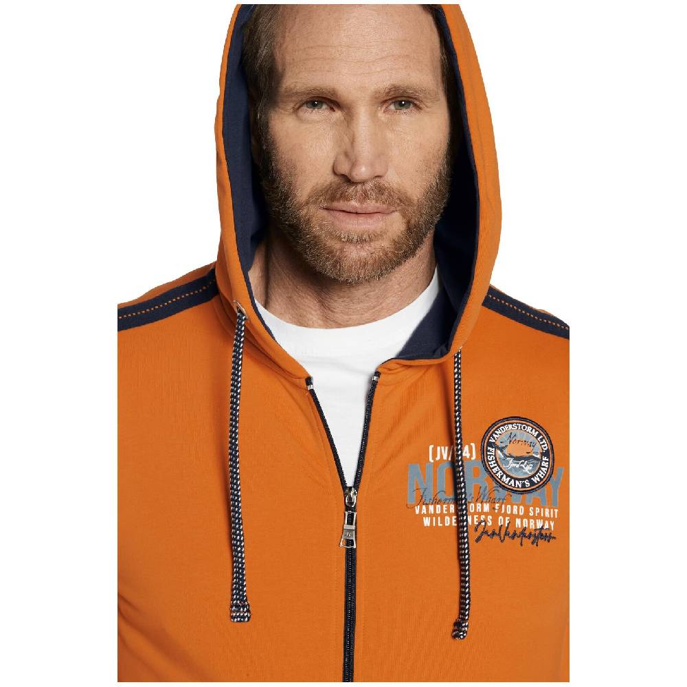 Jan Vanderstorm Sweatjacke RENKO orange 2025