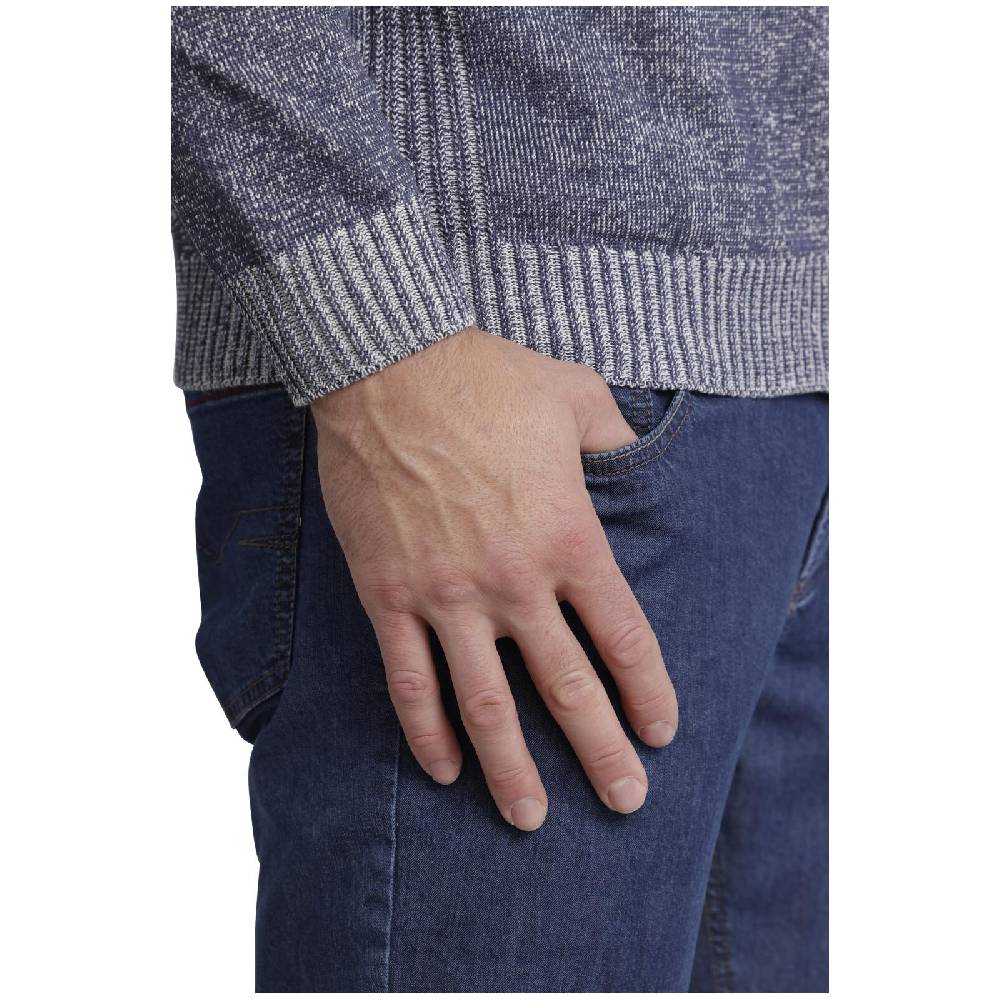 Jan Vanderstorm Strickjacke INGRABAN blau melange Sonderangebot