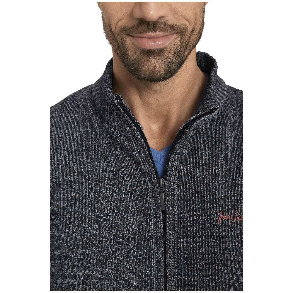 Jan Vanderstorm Strickjacke INGRABAN dunkelgrau melange Rabatt