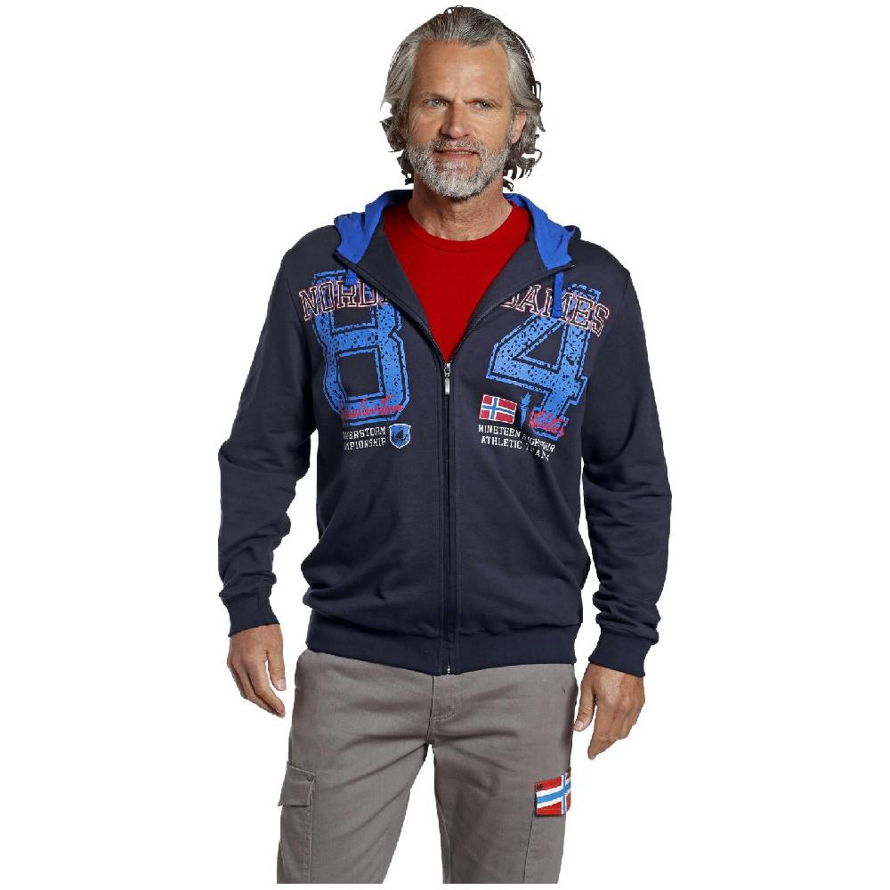 Jan Vanderstorm Sweatjacke GOSWIN dunkelblau Valentinstagsangebot