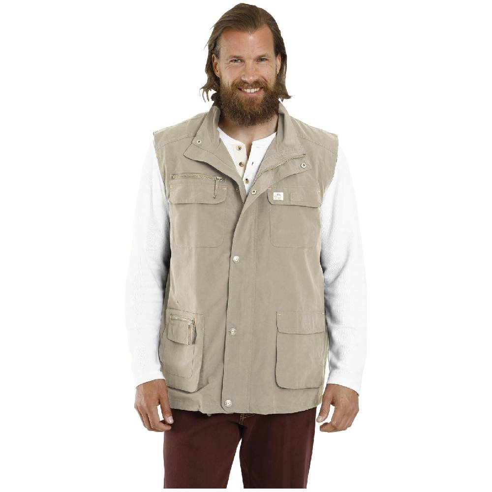 Jan Vanderstorm Trekking Weste HELMBOT beige Tiefpreis