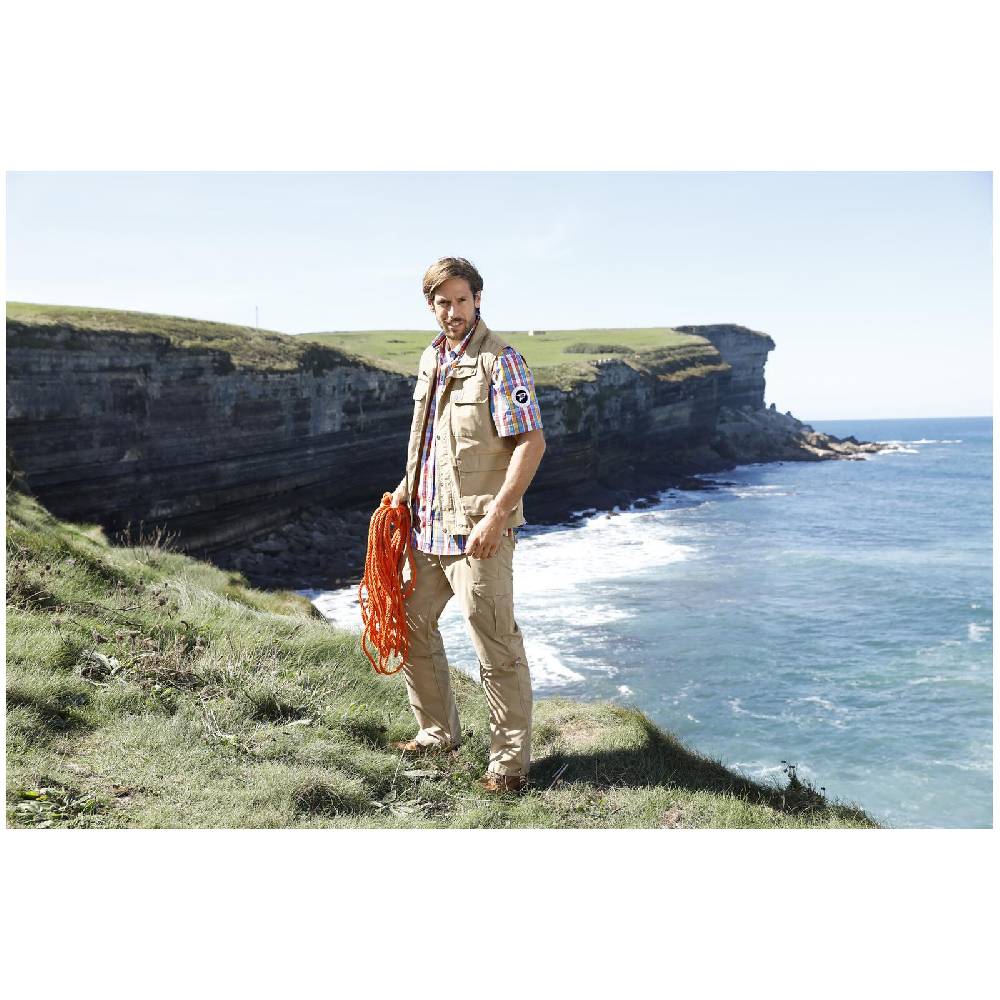 Jan Vanderstorm Trekking Weste HELMBOT beige Tiefpreis