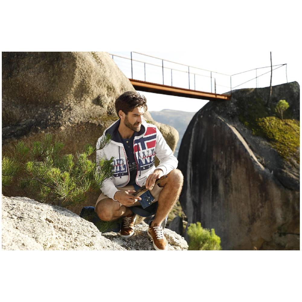 Jan Vanderstorm Sweatjacke ABBE hellgrau melange Neueste Stile