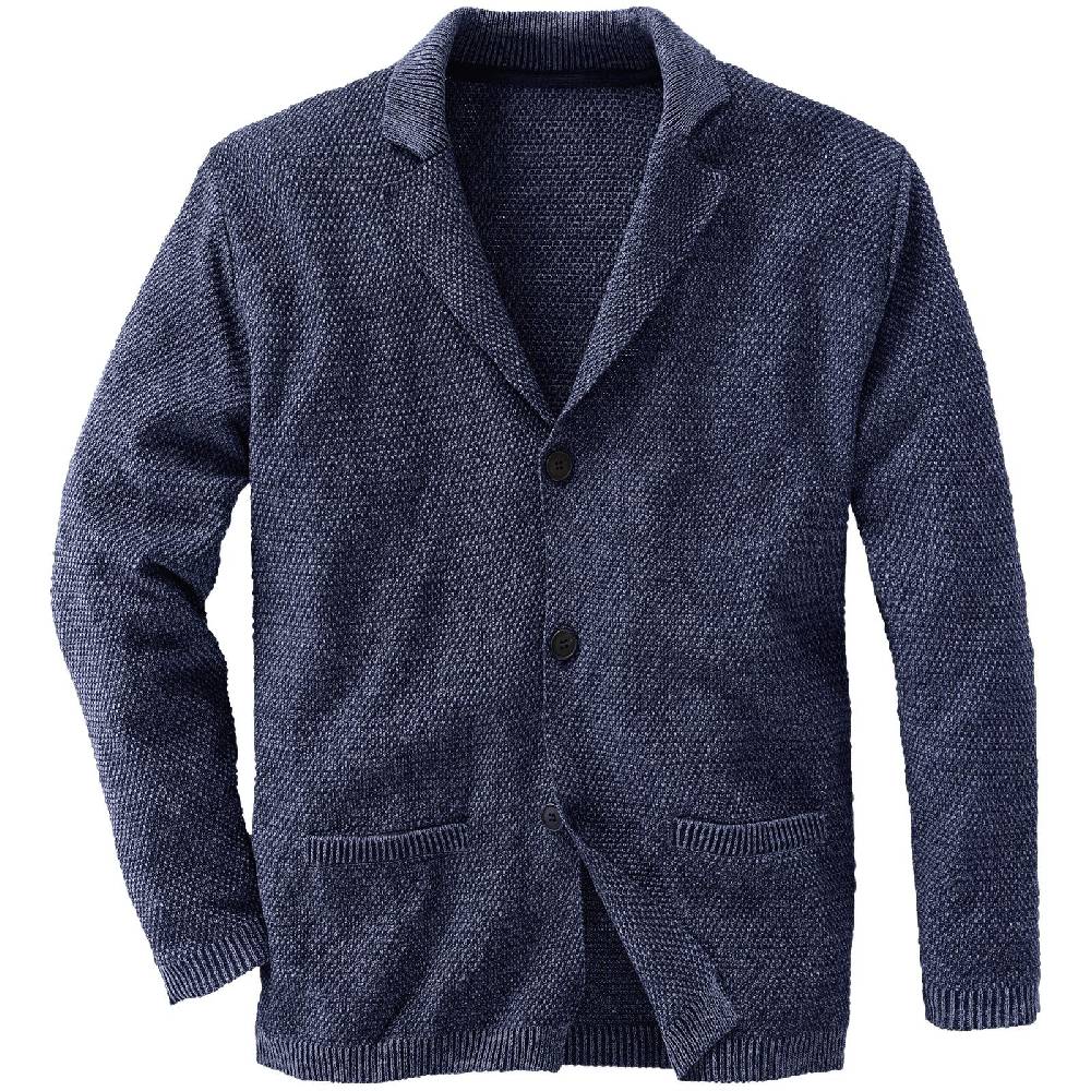 Jan Vanderstorm Strickjacke ASGER blau Sonderangebot der Fabrik