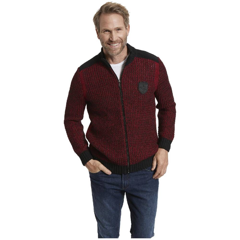 Jan Vanderstorm Strickjacke HALSTEN rot Kostenloser Versand international