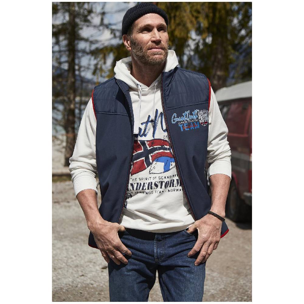 Jan Vanderstorm Outdoorweste HAAKON dunkelblau im Angebot