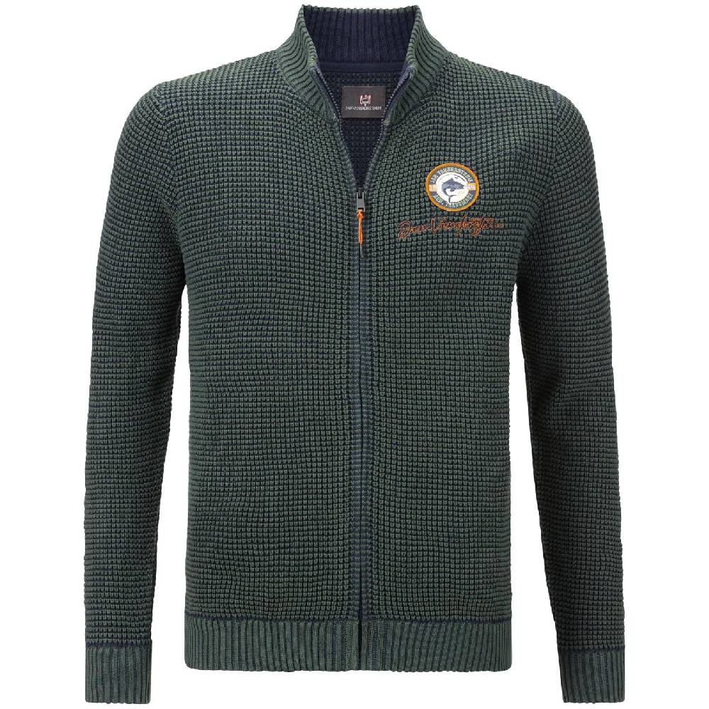 Jan Vanderstorm Strickjacke ISIDUR dunkelgrün Neuheiten