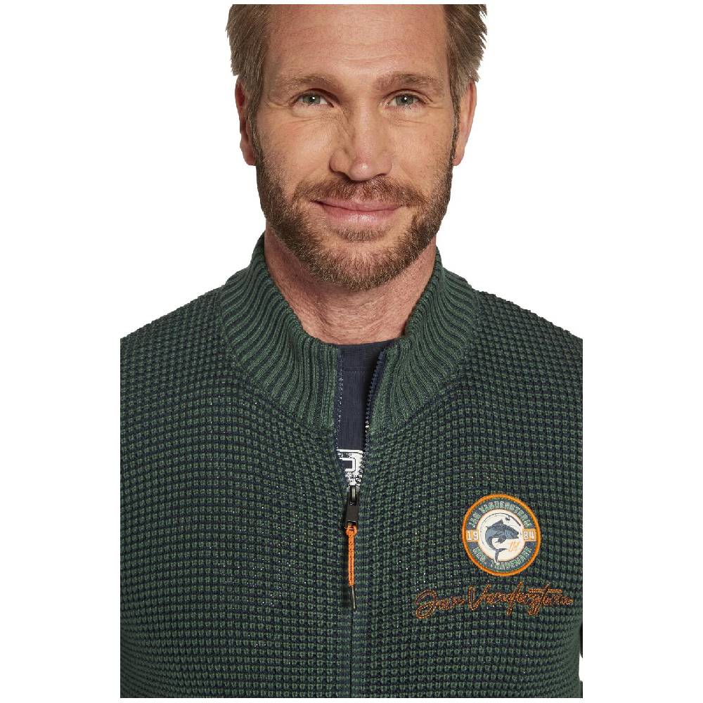 Jan Vanderstorm Strickjacke ISIDUR dunkelgrün Neuheiten